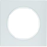 BERKER R.3 Ramka pojedyncza aluminium/biała 10112274 HAGER