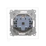 Simon 55 Gniazdo Schuko do wersji IP44 z przesłonami z uszczelką ramki szybkozłączka Klapka transparentna Aluminium mat TGSZ1BCZ.01/143A KONTAKT