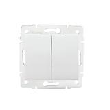 LOGI Łącznik dwugrupowy świecznikowy śrubowy 10AX 250V biały 021010102 25066 KANLUX