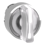 Harmony XB4 Przełącznik podświetlany 3 położeniowy z samopowrotem LED biały metalowy ZB4BK1513 Schneider