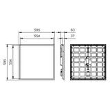 Panel LED Coreline RC132V G6 UGR19 31/22W 2900/3100/3350/3600/4000/4300lm IP20/44 all-in 3000/3500/4