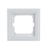 AXCENT Ramka 1-krotna  białe szkło