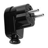 Wtyczka kątowa Uni-Schuko 16A, 230V, czarna