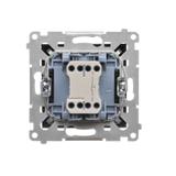 Simon 55 Przycisk zwierny pojedynczy rozwierny bez piktogramu szybkozłączka Czarny mat