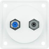 BERKER Integro Flow Gniazdo antracytenowe Radio/SAT z obudową nieekranowaną biały 945602502 HAGER