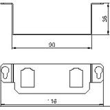MTGE2 2B, PŁYTKA NA GNIAZDA TELEINF.