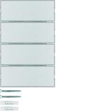 BERKER KNX e/s K.x Przycisk poczwórny z polem opisowym z diodami LED RGB i czujnikiem temperatury aluminium 80164774 HAGER