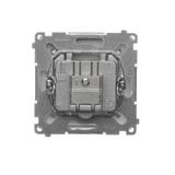 Simon Basic Gniazdo antenowe R-TV przelotowe 10 dB 1x wejście: 5–862 MHz satynowy