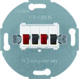 BERKER one.platform Mechanizm gniazda głośnikowego stereofonicznego podwójna biały 457309 HAGER