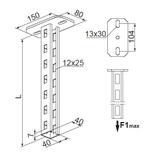 WPCW/WPCO200N Wspornik sufitowy