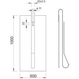 PŁYTA UZIEMIAJĄCA 1000X500X3