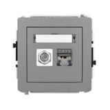 DECO Mechanizm gniazda antenowego poj. typu F (SAT) + gniazda komp. poj. 1xRJ45, kat. 6 ekranowany,