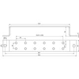 Szyna uziemiająca do 6 przewodów, stal nierdzewna NIRO