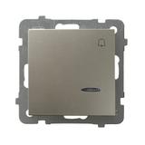 AS Łącznik zwierny  dzwonek  z podświetleniem niebieskim - kolor satyna light