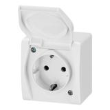 GNIAZ.2P+Z SCHUKO HERMES 2 KLAPKA BIAŁA