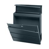 Skrzynka na listy BORNEO z galwanizowanej stali z gazetnikiem antracyt MB-1/A ORNO