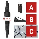 Lampki choinkowe Standard zestaw zasilacz + 100LED 10m zimna biel IP44 timer D1AC01 EMOS
