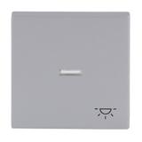 FUTURE Klawisz z symbolem „światło” Do przycisku zwiernego aluminiowo srebrny