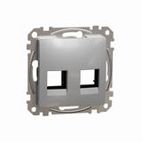 Sedna Design & Elements Płytka centralna AMP MOL kat. 5e/6 UTP srebrne aluminium SDD113444C Schneider