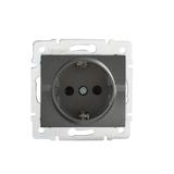 LOGI Gniazdo pojedyncze Schuko śrubowy Grafit 16A 250V 021220141 25263 KANLUX
