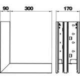 GS-DA90170RW, NAROŻE ZEWN. 90X170 CZ.B.