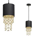lampa wisząca Almeria E27 czarno/złota MLP6439 Milagro