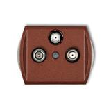 TREND Mechanizm gniazda abonenckiego 2 wyjścia SAT + TV brązowy metalik