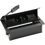 SIMON 480 TS48-730E30BK0-44 Cover 3 gn. typ E + ładow. USB A+C i płytka dla 2 złączy RJ45 keystone;