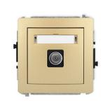 DECO Mechanizm gniazda antenowego pojedynczego TV złoty