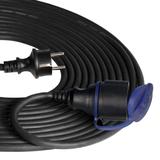 Przedłużacz warsztatowy bryzgoszczelny IP44, 1x2P+Z 20m,kabel gumowy olejoodporny H07RN-F 3x1,5mm2,