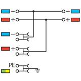 4-przewodowa złączka zasilająca do czujn