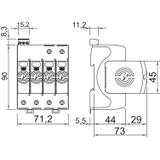 V20-4+FS-550, Ogranicznik przepięć V20