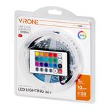 Zestaw taśma LED 12V 5050 100 30L 7.2W/m IP20 RGB 5m +Sterownik RGB +Zasilacz 12V