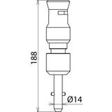 Adapter do drążków uziemiających SQL, długi, z trzpieniem z poprzecznym kołkiem