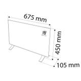 Grzejnik konwektorowy elektryczny 1500W, IP24, WIFI