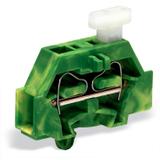 Złączka 2‑przewodowa 2,5mm2 żółto‑zielona ze stopką montażową 261‑317/331‑000 /50szt./ WAGO