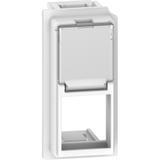 LIVING NOW - PLAKIETKA GNIAZDA RJ KEYSTONE - 1 MODUŁ - BIEL, Bticino