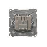 Simon Basic Gniazdo antenowe R-TV końcowe separowane 1x wejście: 5–862 MHz srebrny mat