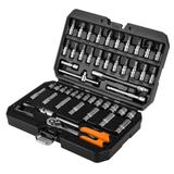 Zestaw kluczy 55 elementów 1/4", satynowy