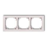 DECO Ramka potrójna z tworzywa DECO Pastel Matt pudrowy róż 40DR-3 KARLIK