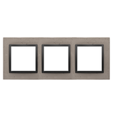 Simon 54 NATURE WMDZ-0130xS-098 Ramka 3-krotna Nature-Beton, CZARNY CHARAKTER, IP20/IP44. (IP44-nale DRN3/98 KONTAKT
