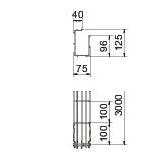 korytko G75x125mm 3m  GRM 125 75 G