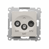 Simon 54 Gniazdo antenowe SAT-SAT-RTV satelitarne podwójne DASK2.01/42