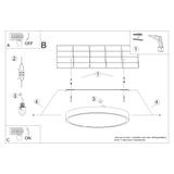 Plafon ONYX 30 czarny LED 3000K