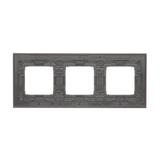 Simon 54 Nature Ramka 3-krotna Nature-Drewno, SREBRNE WENGE,