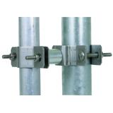 Element mocujący do rur fi 40 mm z dystansem 30 mm, stal nierdzewna NIRO