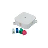 Puszka natynkowa P-2 z pojedynczymi złączkami kolorowymi 4x2,5mm2, IP44 A.0017 PAWBOL