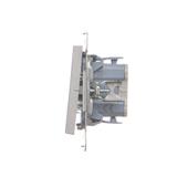 Simon 55 Łącznik schodowy z podświetleniem LED podświetlenie jakW łączniku pojedynczym szybkozłączka Aluminium mat TW6L.01/X/143 KONTAKT
