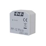 Miniaturowy przekaźnik elektromagnetyczny 1Z 16A montaż podtynkowy,U=100-265V AC,styk:1Z 16A (120A F PP-1Z-LED-Pico F&F