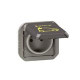 NOWE PLEXO - GN. ŁADOWANIA SAMOCHODÓW ELEKTRYCZNYCH MECHANIZM 16A-250V ANTRACYT 069885L LEGRAND